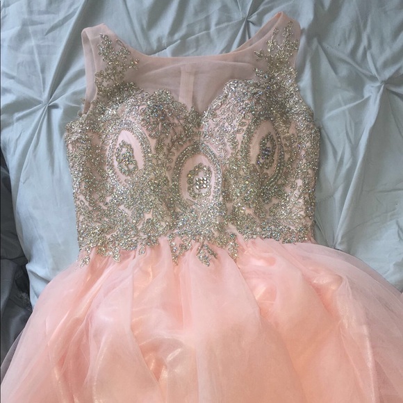 PINK AND GOLD DRESS - Picture 7 of 8